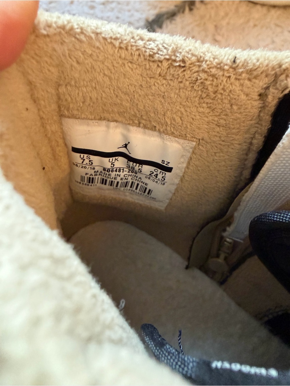 Jordan High-Top Sneakers in Tan and Black - Picture 4 of 4